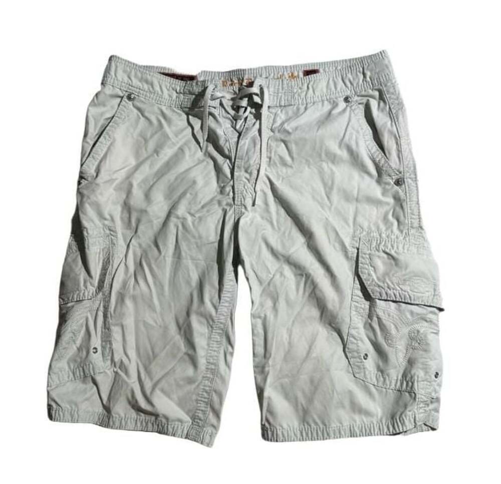Rock Revival Men's RB006-5 Aqua White Cargo Shorts Size 36 Y2K